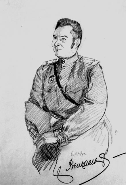 Зимин В.В. Фронтовой рисунок. 1943 Зимин В.В. Фронтовой рисунок. 1943